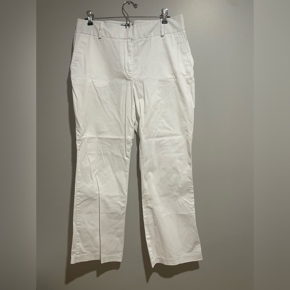 White Straight-Leg Pants